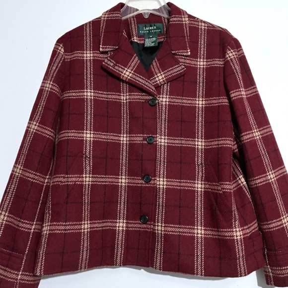 LRL Ralph Lauren Jacket Plaid Pockets Notch Lapel Jacket - Picture 3 of 16